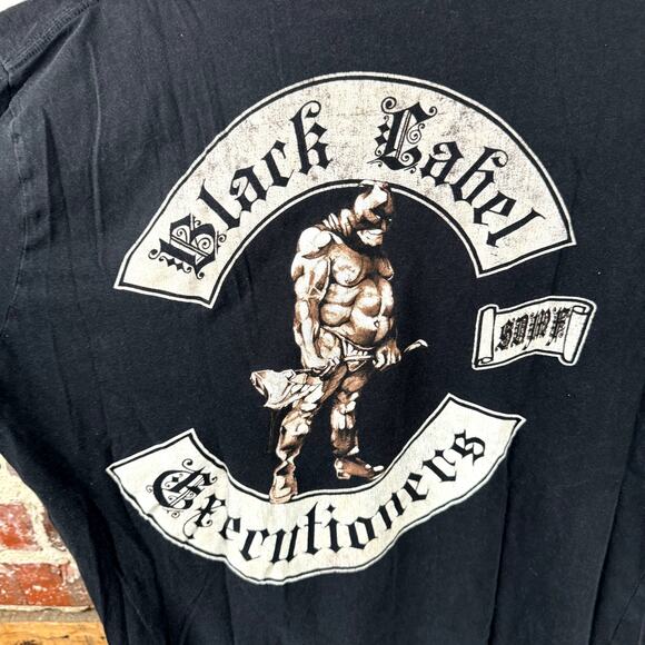 Vintage Black Label Society Shirt Medium Black Executioner Beheading Adversity - Picture 6 of 9